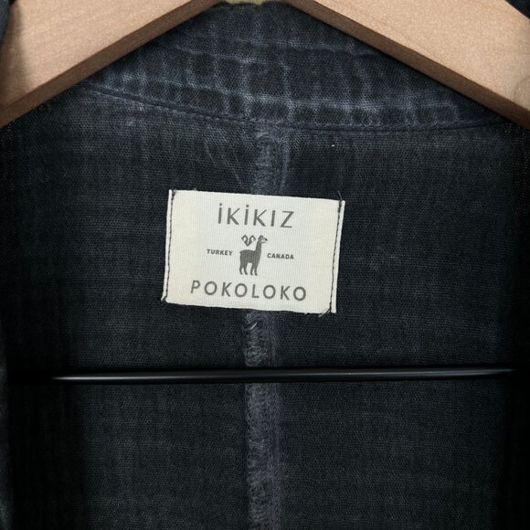 Ikikiz Pokoloko Crinkle Jacket Gauzy Oversized Boho Cardigan Sweater Jacket Coat - Picture 10 of 15